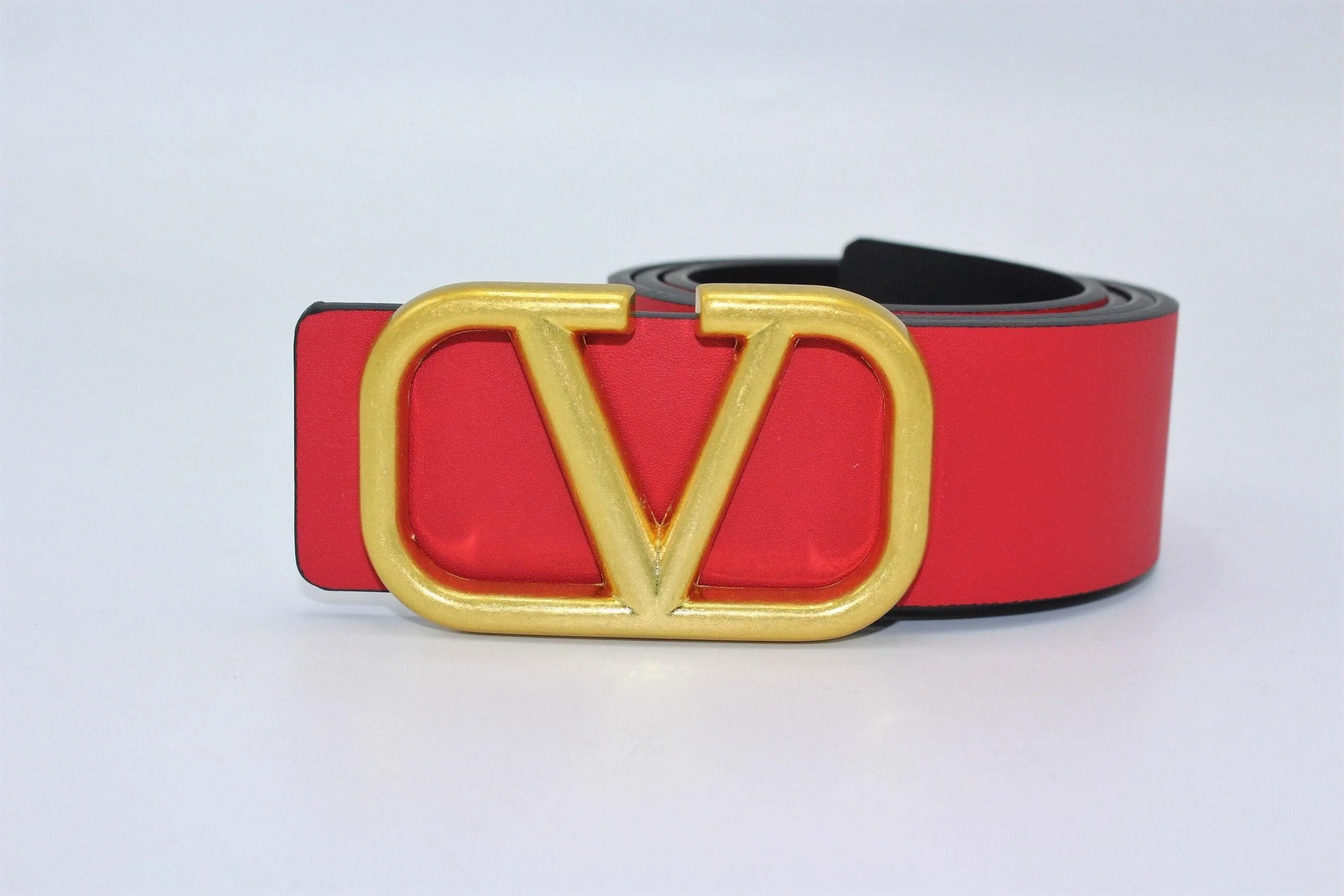 REVERSIBLE V LOGO SIGNATURE BELT IN GLOSSY CALFSKIN - Image 2