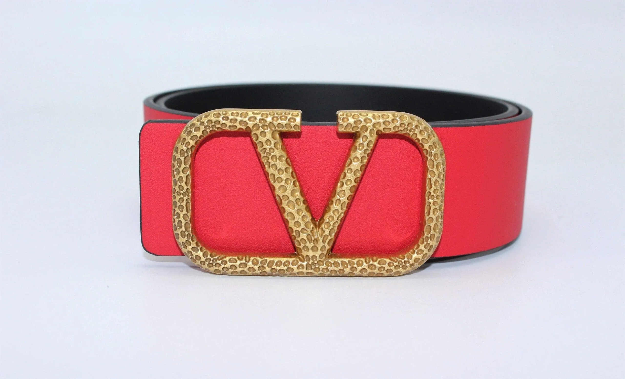 REVERSIBLE V LOGO SIGNATURE BELT IN GLOSSY CALFSKIN - Image 3