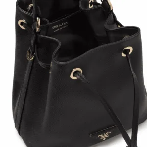 Alternative view of Saffiano Bucket Bag Black