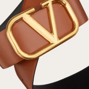 Alternative view of V Gold Buckle Leather Belt
