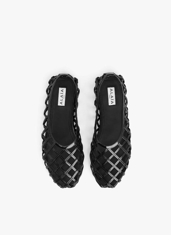 Alaia Case Ballet Flats In Black Patent - AA3A045CK212 - 999 - Image 3