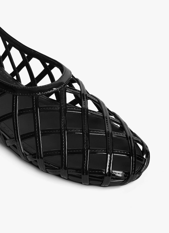 Alaia Case Ballet Flats In Black Patent - AA3A045CK212 - 999 - Image 4