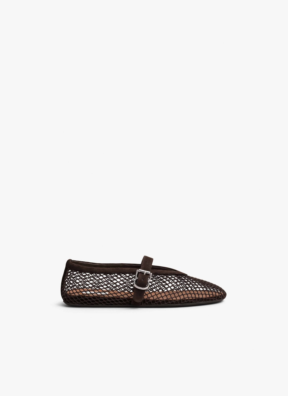 Alaia Ballet Flats In Fishnet Dark Brown - AA3A029TK061 - 733 - Image 2