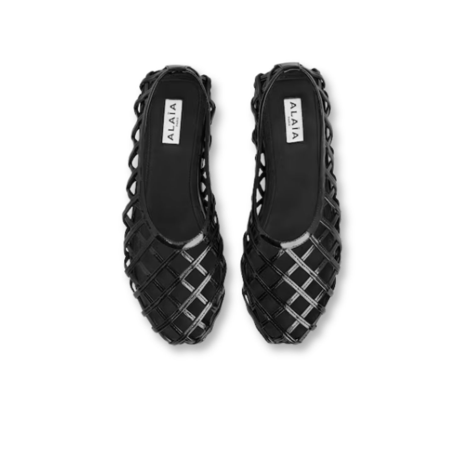 Alaia Ballet Flats In Fishnet Dark Brown - AA3A029TK061 - 733 - Image 5