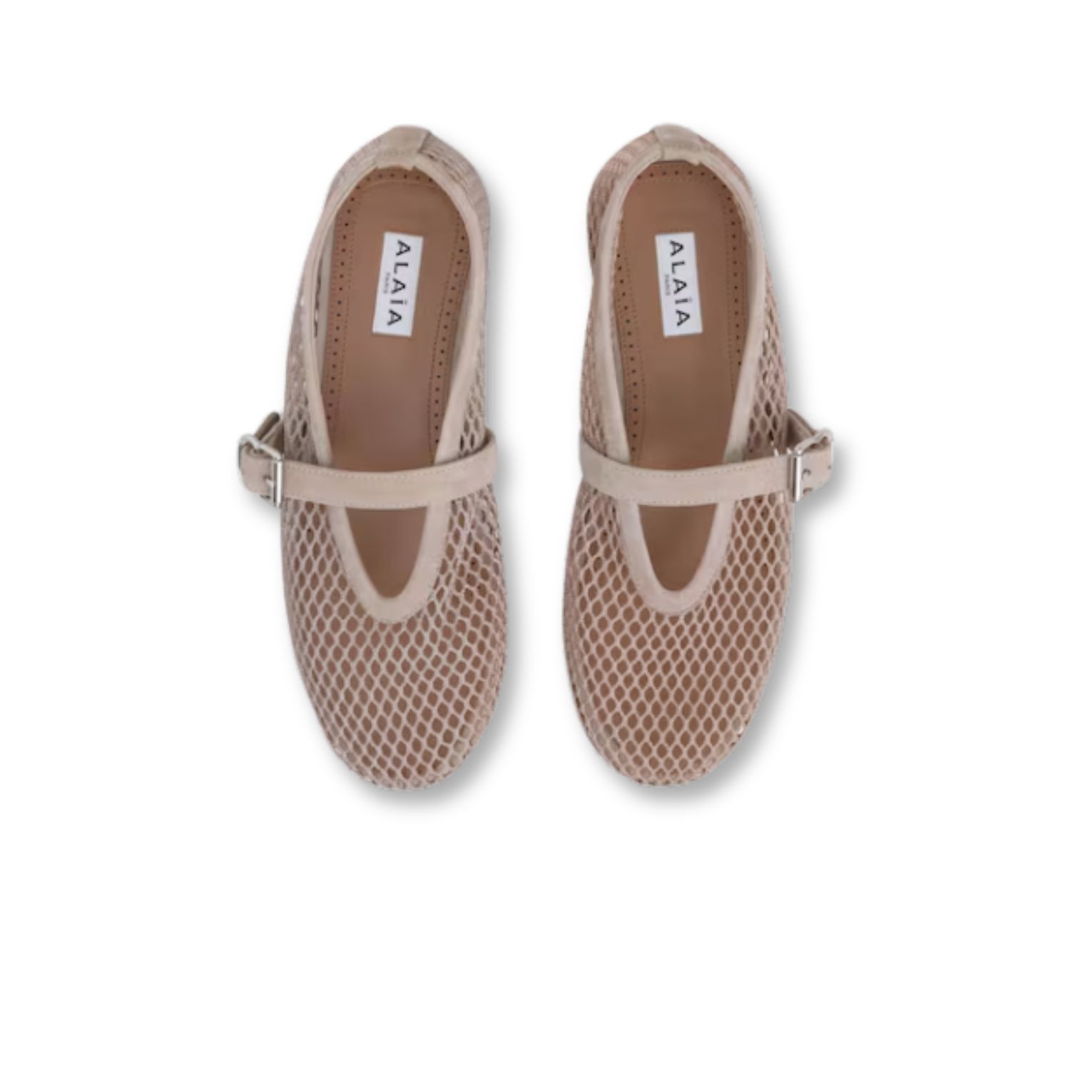 Alaia Ballet Flats In Fishnet Grege - AA3A029TK061 - 824