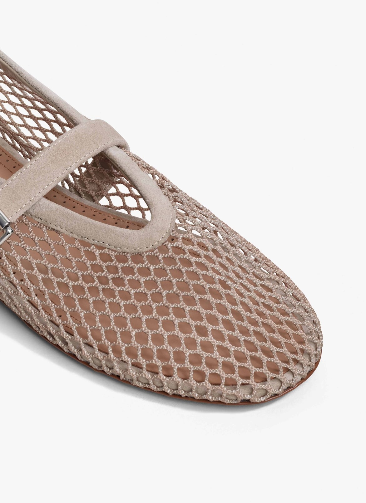 Alaia Ballet Flats In Fishnet Grege - AA3A029TK061 - 824 - Image 4