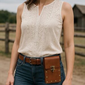 Alternative view of Women’s Bohemian Faux Leather Western Waist Bag (Pack of 35)