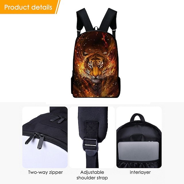 Boys’ Tiger Oxford Backpack - Image 3