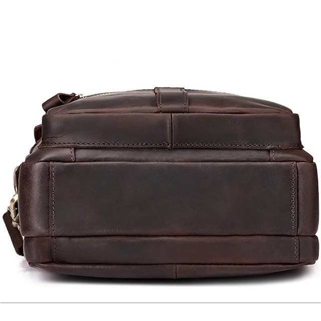 Men’s Nappa Leather Crossbody Bag in Light Brown - Image 7