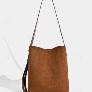 Women’s Suede-Like Faux Leather Tote with Leopard Print (Pack of 70)