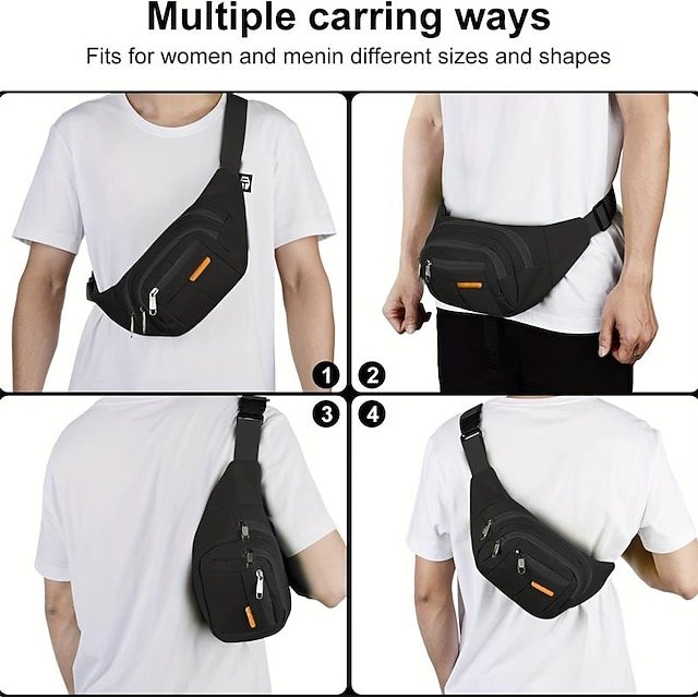 Black Waterproof Waist Bag - Image 2