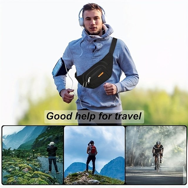 Black Waterproof Waist Bag - Image 4