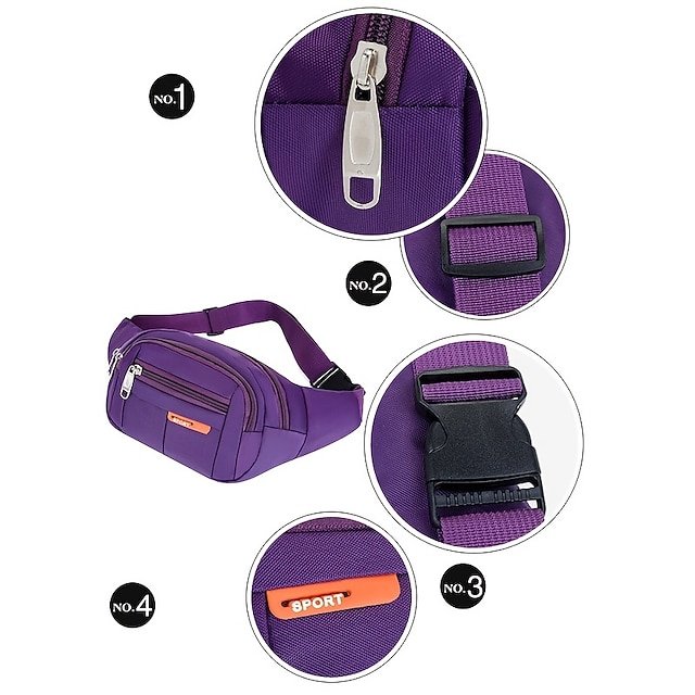 Black Waterproof Waist Bag - Image 5