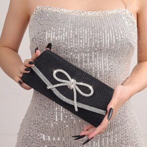 Women’s Rhinestone Polyester Clutch
