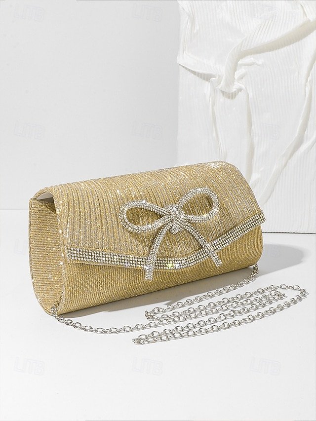 Women’s Rhinestone Polyester Clutch - Image 3