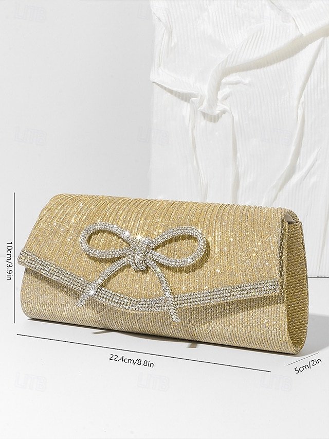 Women’s Rhinestone Polyester Clutch - Image 4