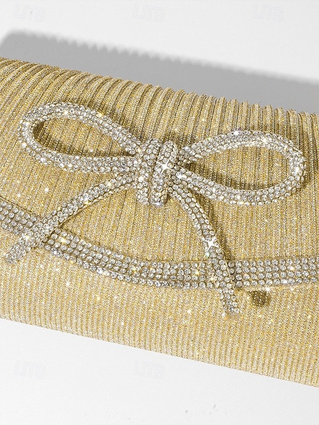 Women’s Rhinestone Polyester Clutch - Image 5