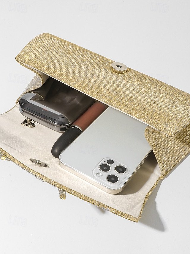Women’s Rhinestone Polyester Clutch - Image 6
