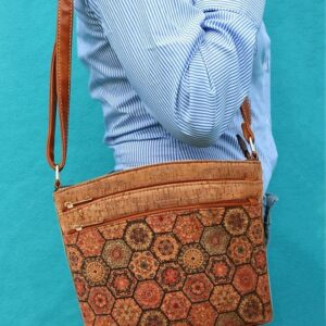 Women’s Faux Leather Crossbody Bag with Zipper