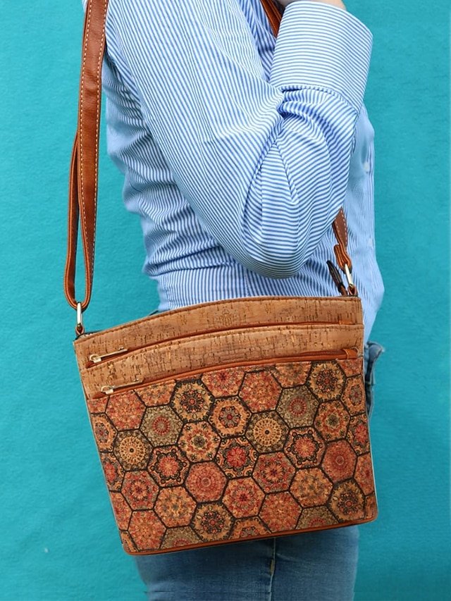 Women’s Faux Leather Crossbody Bag with Zipper