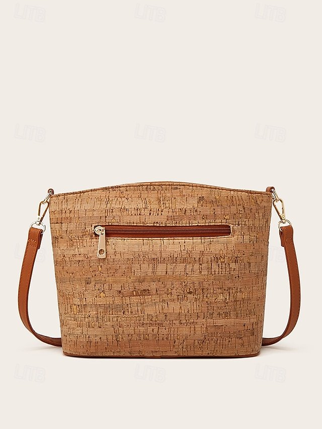 Women’s Faux Leather Crossbody Bag with Zipper - Image 3