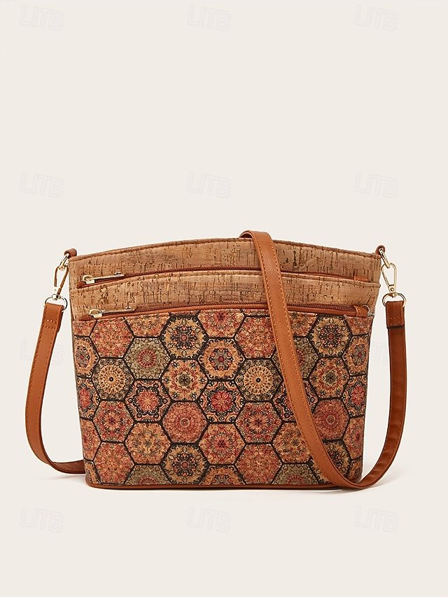 Women’s Faux Leather Crossbody Bag with Zipper - Image 5