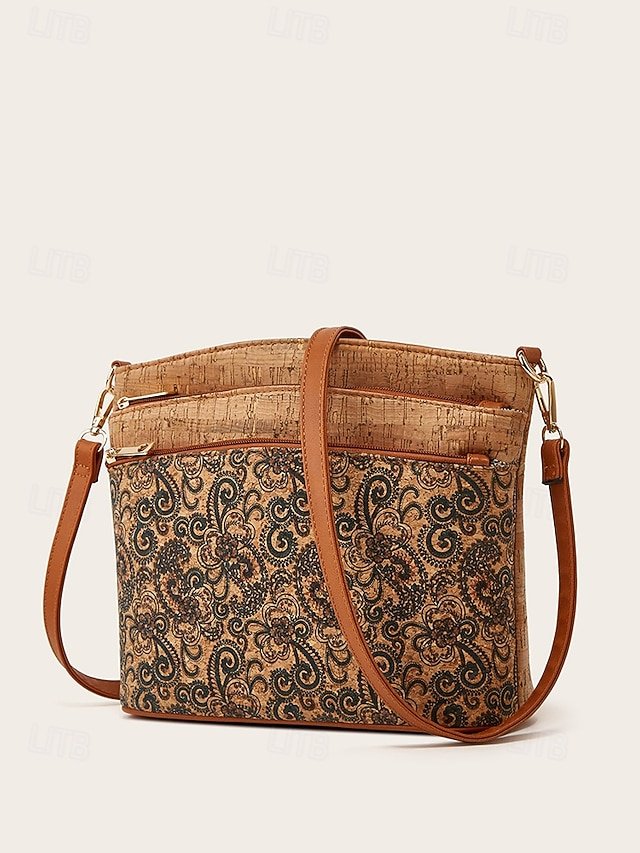 Women’s Faux Leather Crossbody Bag with Zipper - Image 7