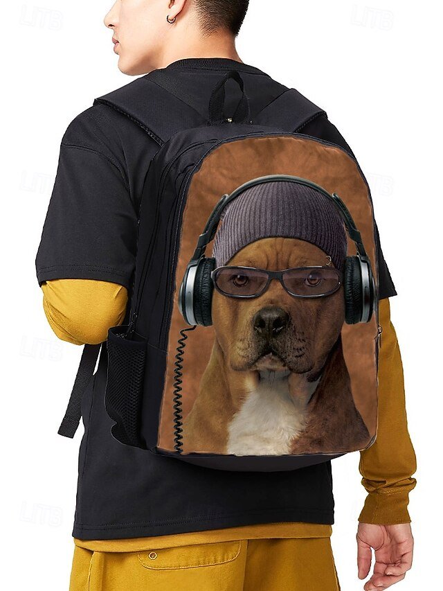 Boys 3-piece Cool Dog Headphones Printed Backpack Set - Image 2