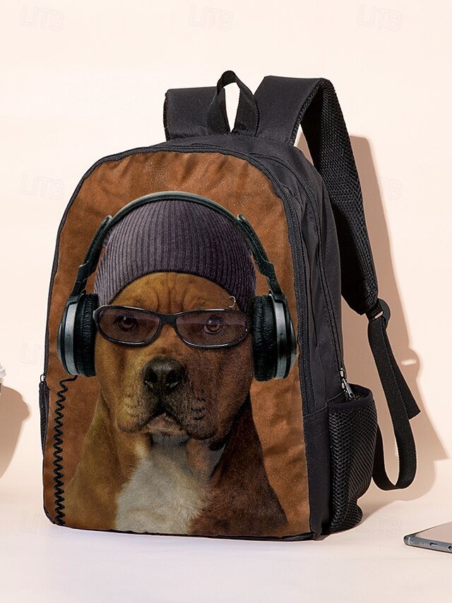 Boys 3-piece Cool Dog Headphones Printed Backpack Set - Image 3