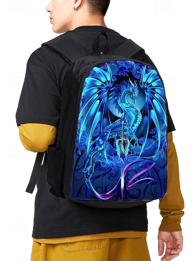 Boys’ Dragon Themed Three-piece Backpack Set - Image 2