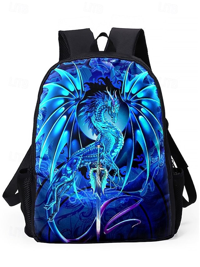 Boys’ Dragon Themed Three-piece Backpack Set - Image 4