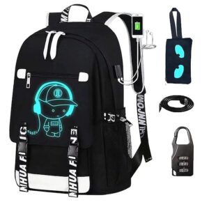 Boys’ Luminous School Backpack with USB Charging Port
