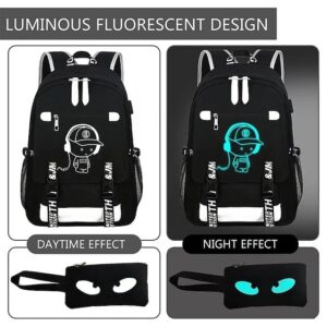Alternative view of Boys’ Luminous School Backpack with USB Charging Port