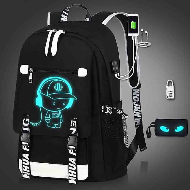 Boys’ Luminous School Backpack with USB Charging Port - Image 8