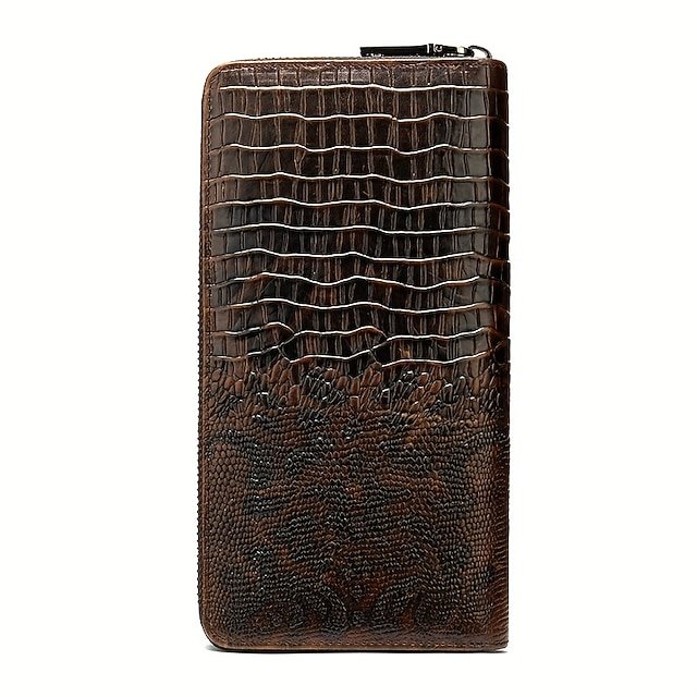 Men’s Cowhide Wallet with Zipper - Image 4