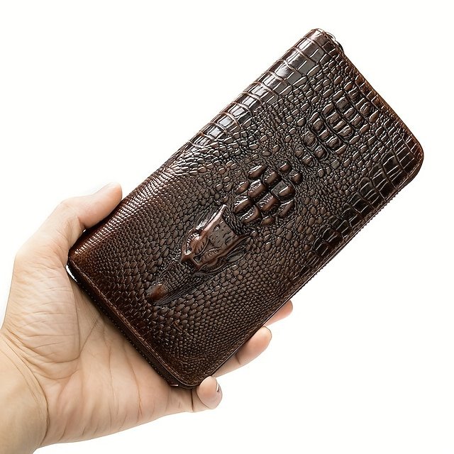 Men’s Cowhide Wallet with Zipper - Image 5