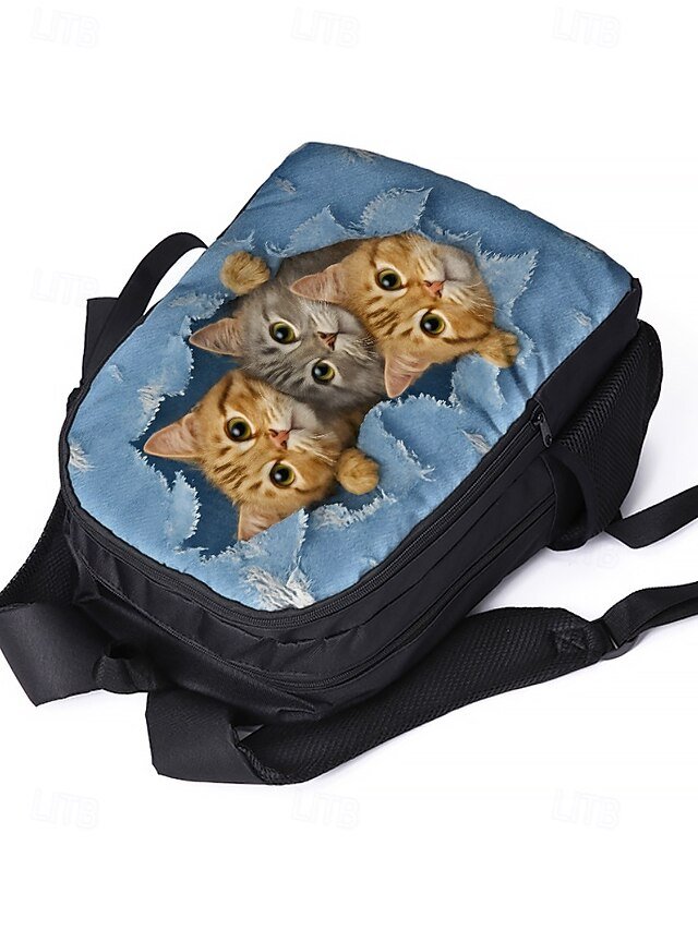 Kids’ Cat Polyester Backpack - Image 5