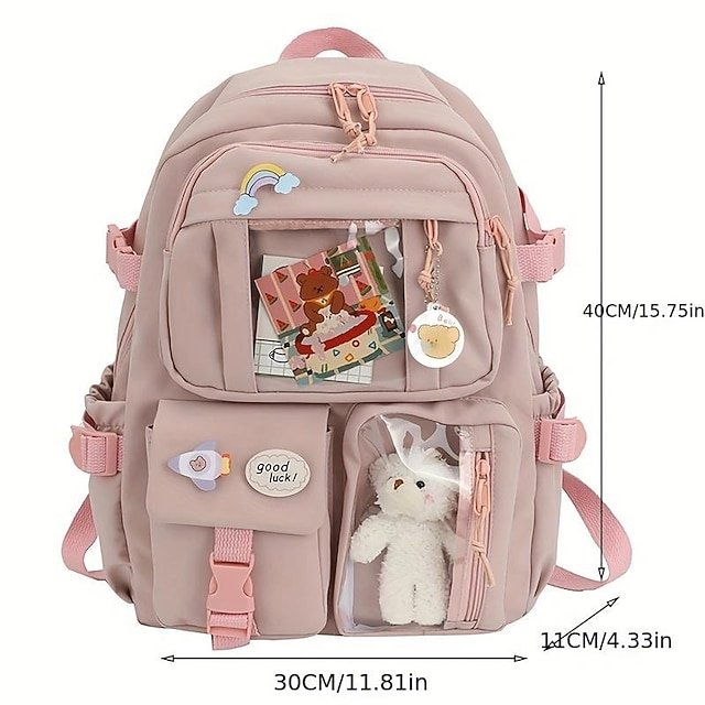 Women’s Nylon Backpack with Zipper - Image 3