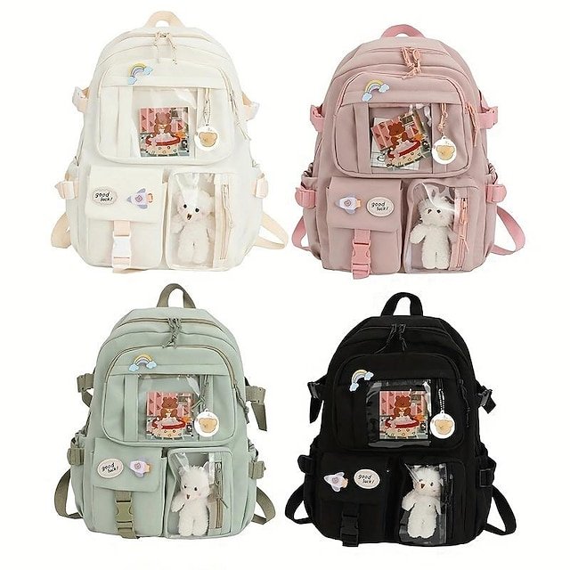 Women’s Nylon Backpack with Zipper - Image 5