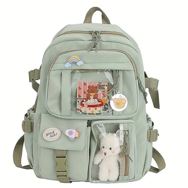 Women’s Nylon Backpack with Zipper - Image 6