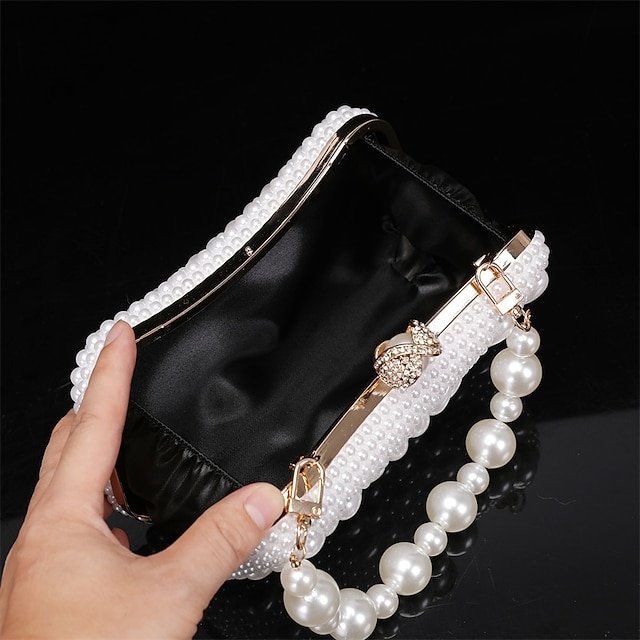 Elegant Pearl Clutch Bag - Image 7