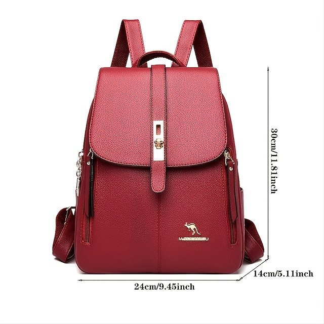 Women’s Faux Leather Backpack - Image 4