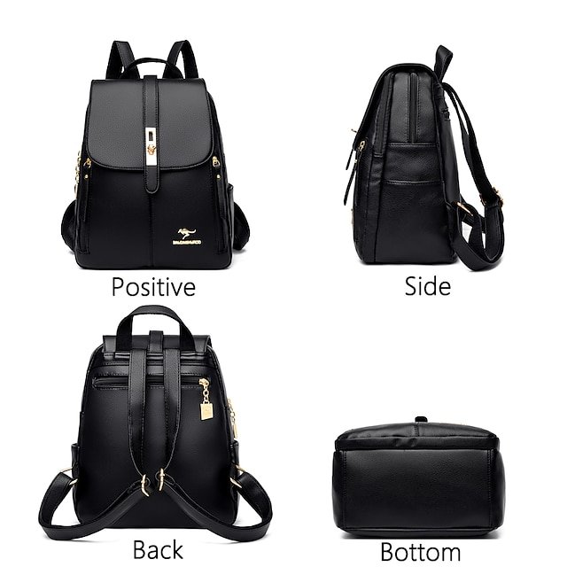 Women’s Faux Leather Backpack - Image 5