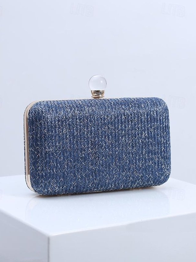 Women’s Pearl Straw Clutch - Image 4