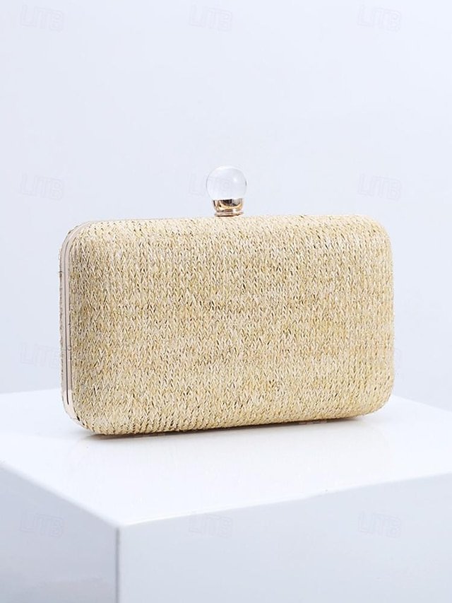 Women’s Pearl Straw Clutch - Image 7