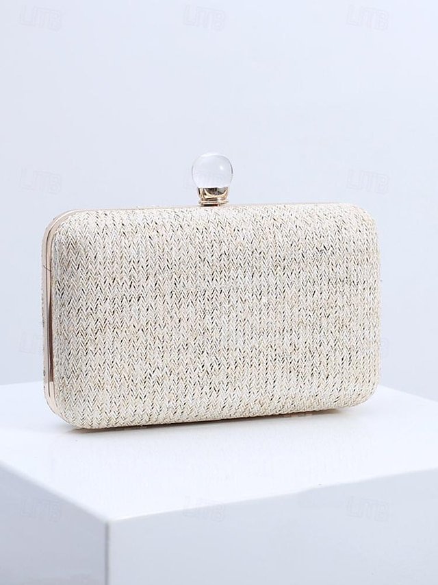 Women’s Pearl Straw Clutch - Image 8