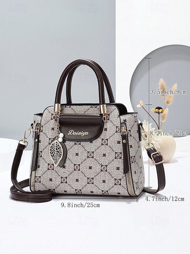 Elegant Women’s Faux Leather Handbag with Red Accents - Image 6