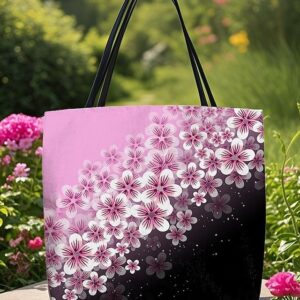 Women’s Floral Polyester Tote Bag