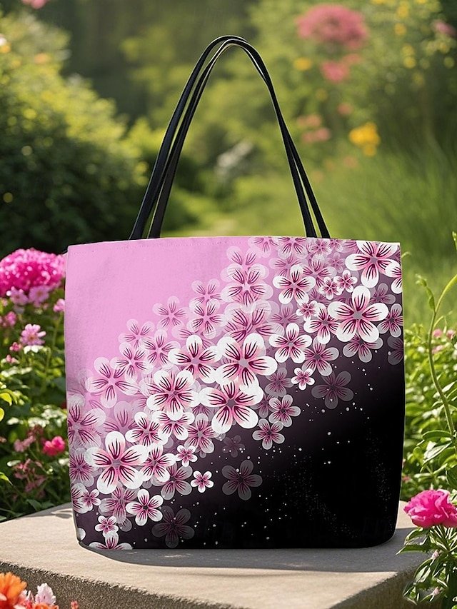 Women’s Floral Polyester Tote Bag