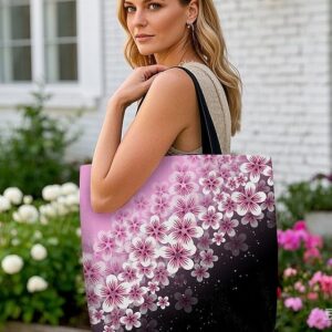 Alternative view of Women’s Floral Polyester Tote Bag